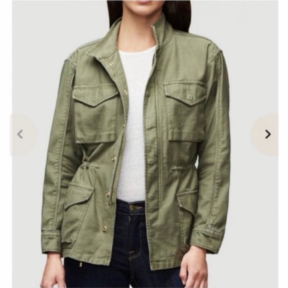 Frame Utility Cargo Jacket Green XS Women’s Drawstring Olive